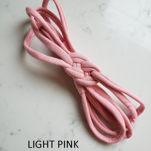 Womens Sailor Knot Headband in Coral Peach Light Pink - Adult Upcycled Hairband - Picture 7 of 10